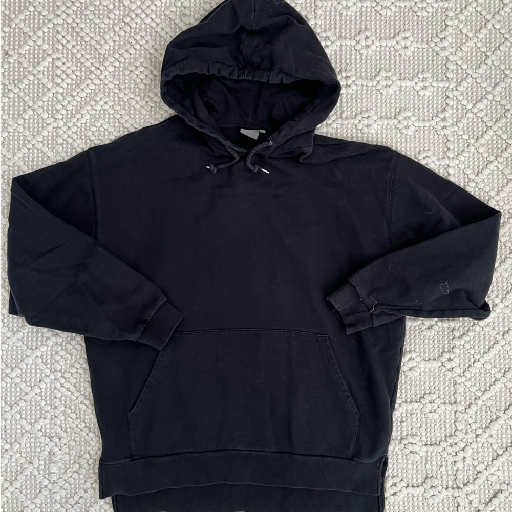 ASOS split hem Mens black hoodie medium